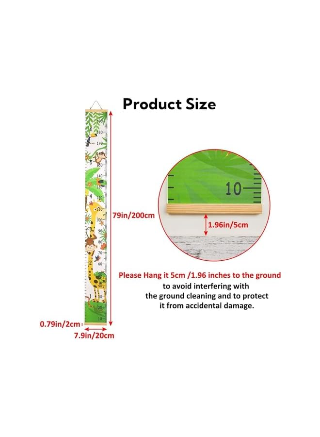 The Bros Height Chart Wall Decal for Kids, Hanging Ruler Wall Decals for Boys Girls, Vertical Wall Hanging Height Wall Chart, Removable Measure Wall Ruler for Children Nursery Room Decoration - Image 3