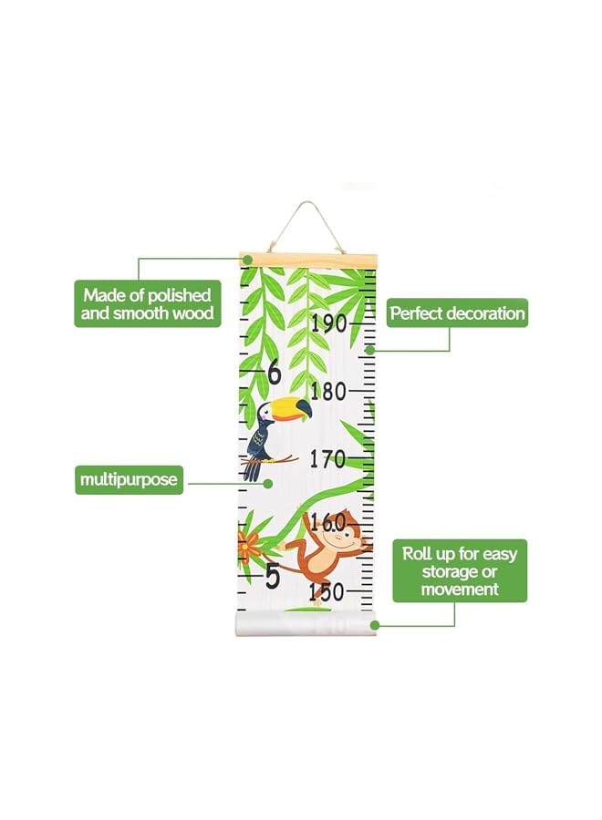 The Bros Height Chart Wall Decal for Kids, Hanging Ruler Wall Decals for Boys Girls, Vertical Wall Hanging Height Wall Chart, Removable Measure Wall Ruler for Children Nursery Room Decoration - Image 2