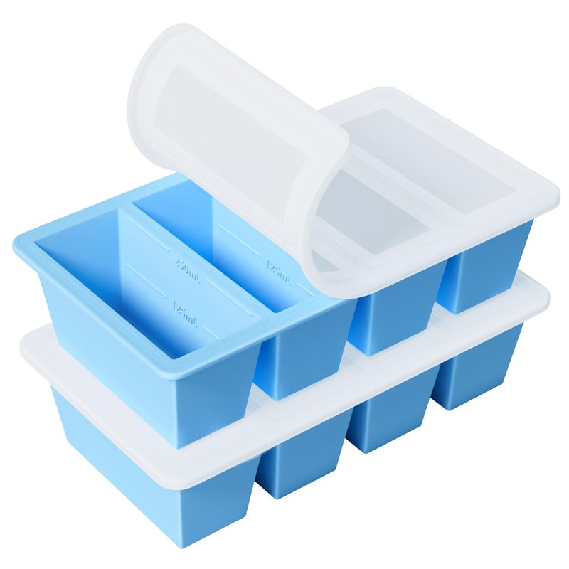 Ggow Silicone Freezer Tray For Soup Cube: Silicone Freezing Tray For Broth Sauce Storage - Freeze 125Ml 250Ml Souped Portion - Image 1
