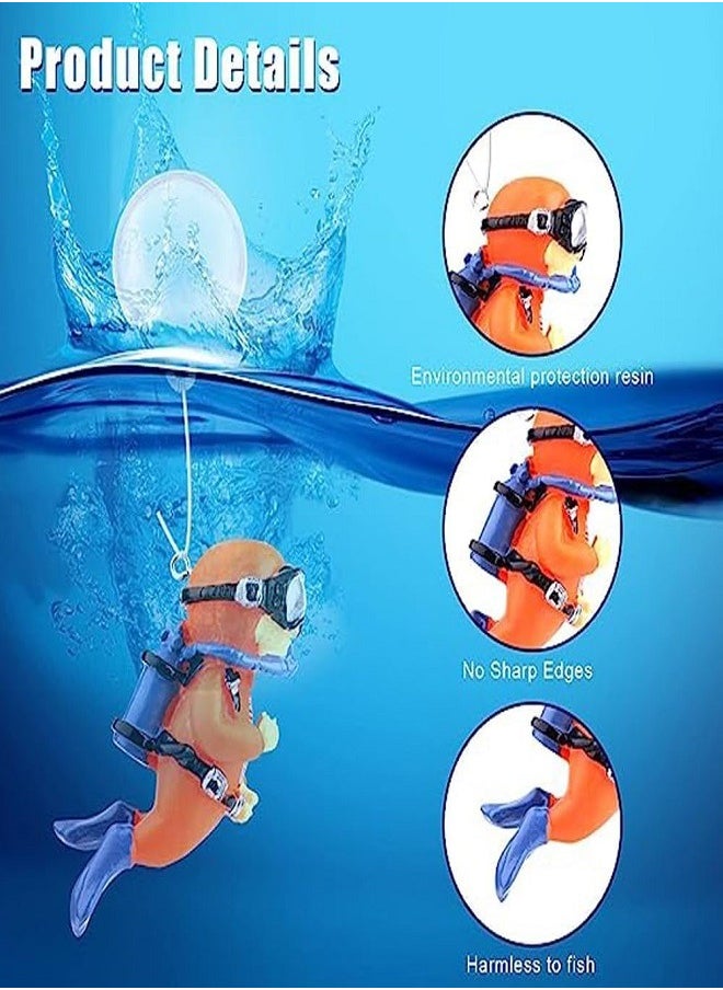 Generic - Floating Fish Tank Decorations, Aquarium Decorations, Lovely Diver Fish Tank Decorations, Floating Device Fish Tank Accessories, Suitable for All Kinds of Fish Tanks（3 Pack） - Image 1