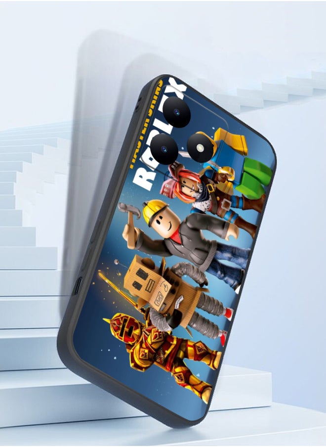 Protective Shockproof Case Cover For realme C51 ROBLOX Game Art Design Drawing