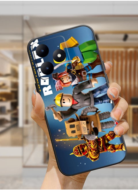 Protective Shockproof Case Cover For realme C51 ROBLOX Game Art Design Drawing