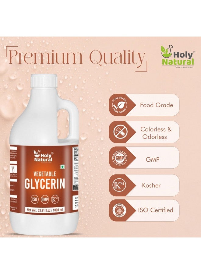 Holy Natural - The Wonder of World Holy Natural - The Wonder of World Vegetable Glycerin (1000ml), Non-GMO, Kosher, Food Grade/Cosmetic Grade, For Skin, Hair, Crafts, and Soap Base Oil. - Image 5