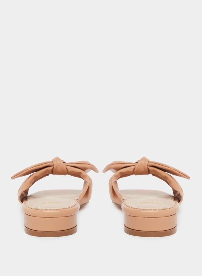 Styli Bow Accent Flat Sandals - Image 4