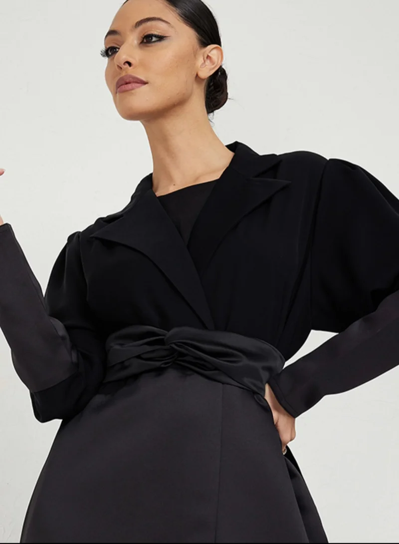 Rosette Abaya Black Bridal Queen