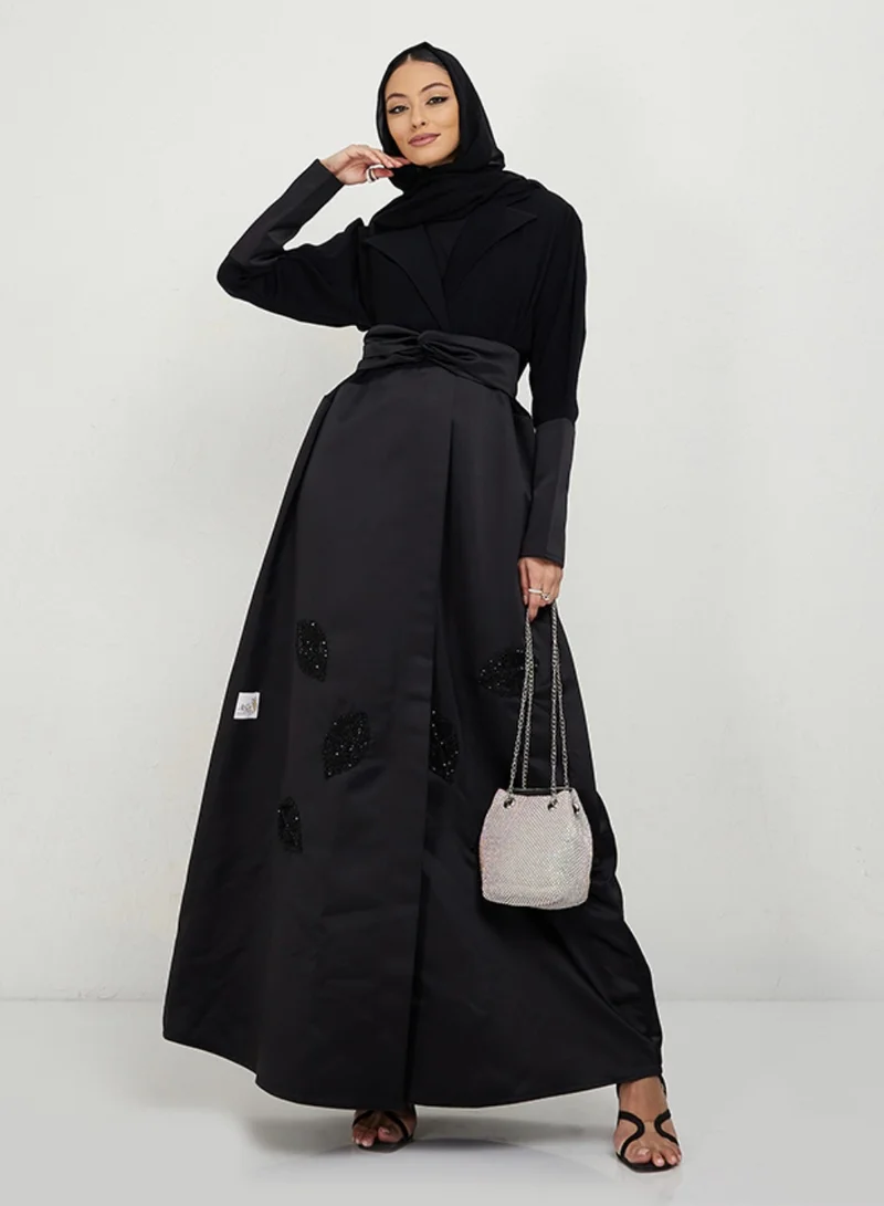 Rosette Abaya Black Bridal Queen