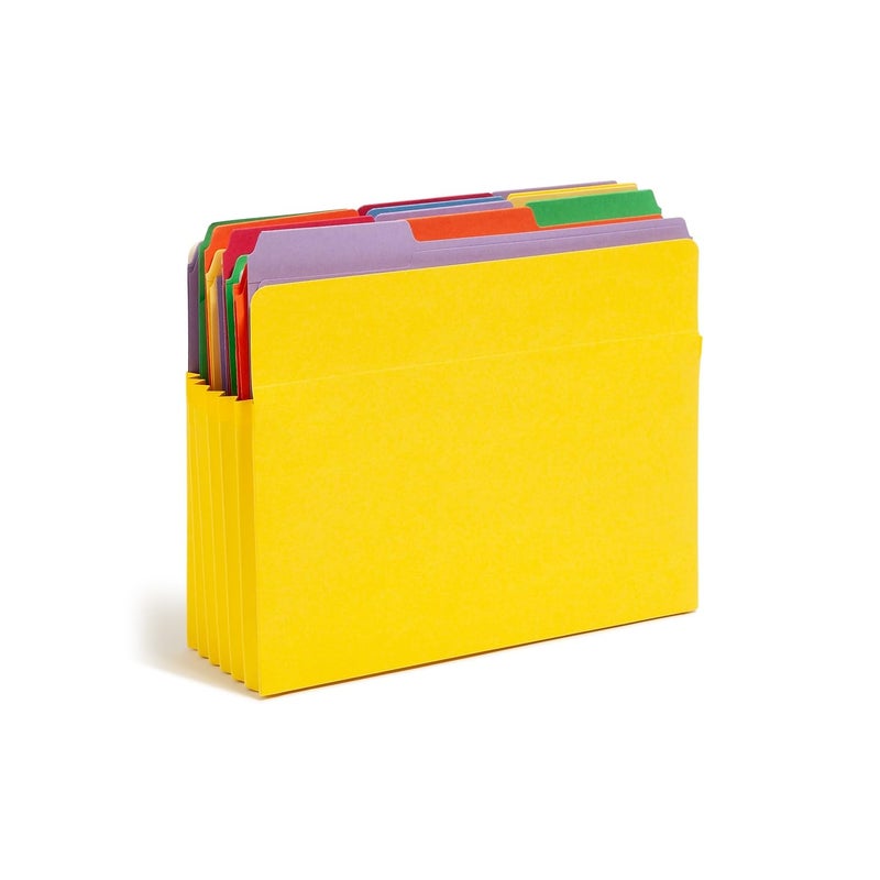 Smead File Pocket, Straight-Cut Tab, 5-1/4" Expansion, Letter Size, Assorted Colors, 5 per Pack (73836) - Image 4