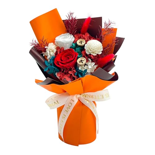 QOEAZY Flowers for Delivery, Preserved Flowers Bouquet with Gift Box, Rose Gifts for Women Mom Grandma - Image 1
