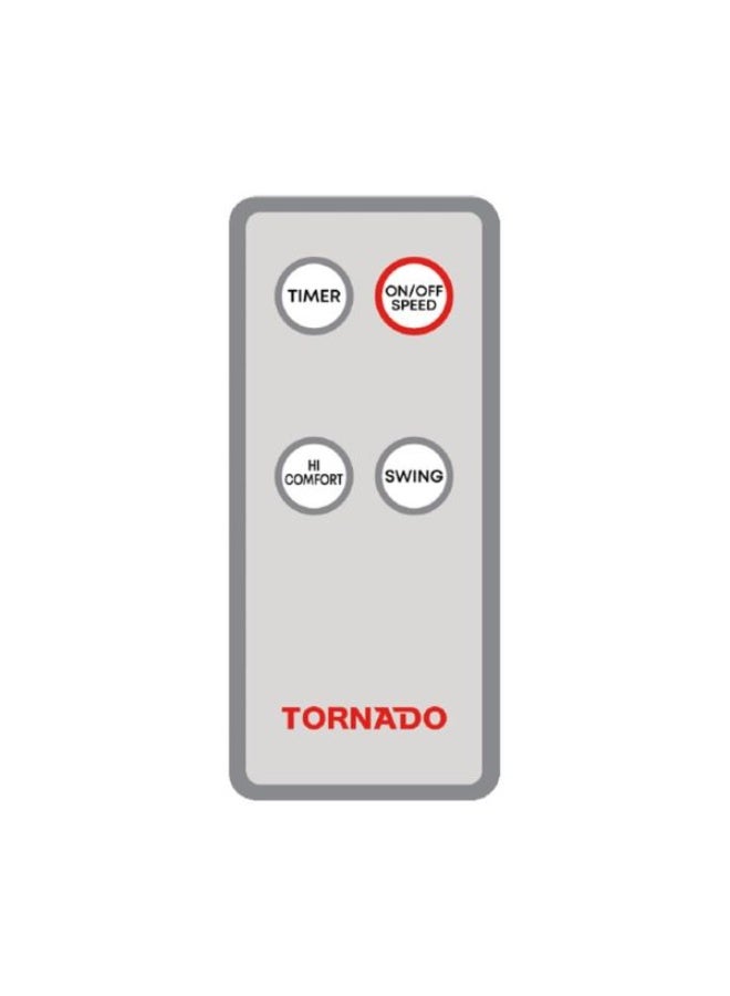 Tornado 18-inch 4-blade wall fan with remote control, black EPS-18R - Image 3