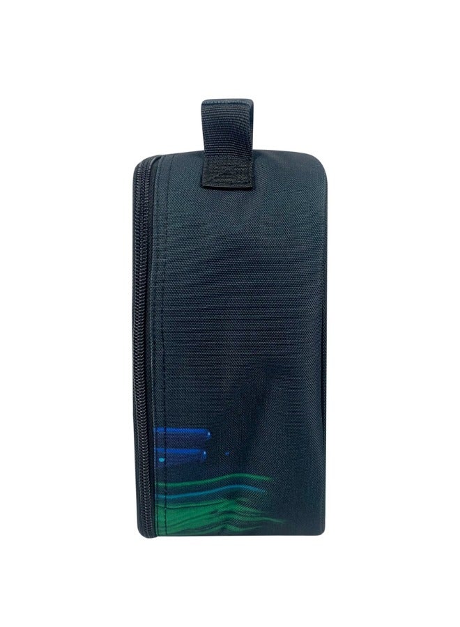 JUST HYPE Insulated Lunch Bag - Black 3D Droplets - Image 3