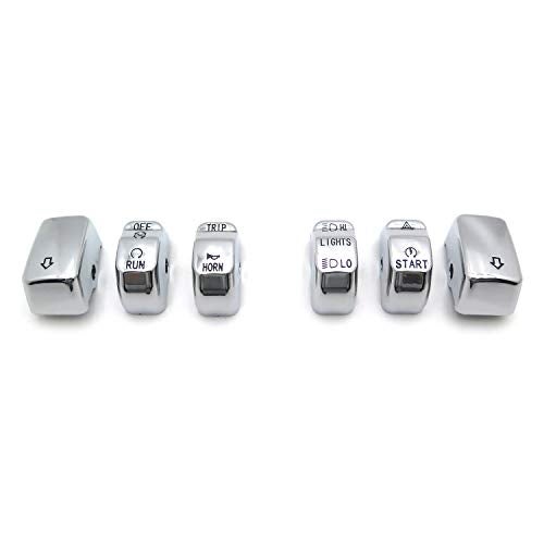 HK MOTO HONGK- Motorcycle Chrome Hand Controls Switch Button Covers Compatible with H-D 2011 Softail(except '11 FLSTSE) Heritage Softail Classic/Fat Boy/Fat Boy Lo/Softail Deluxe [B01BI85QGK] - Image 1