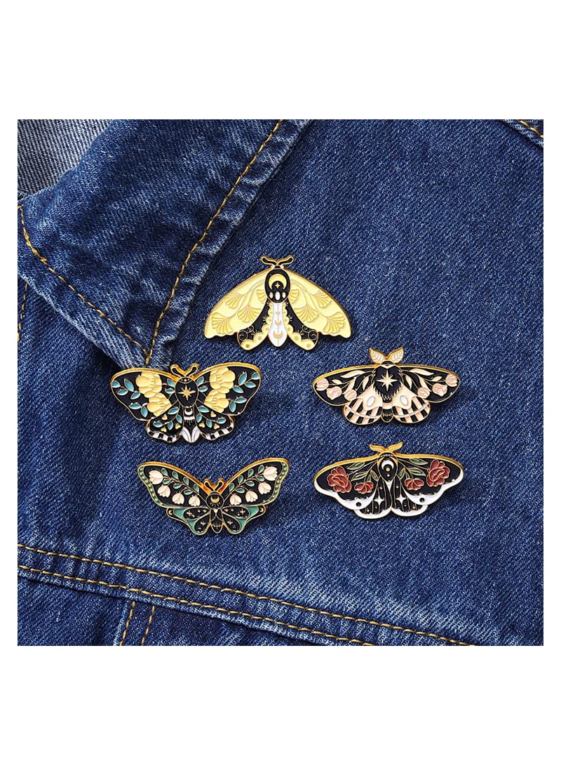 bu tterfly Enamel Pins Set Cool Horror Enamel Lapel Pins Brooches for Backpacks Steampunk Badge Jewelry for Women