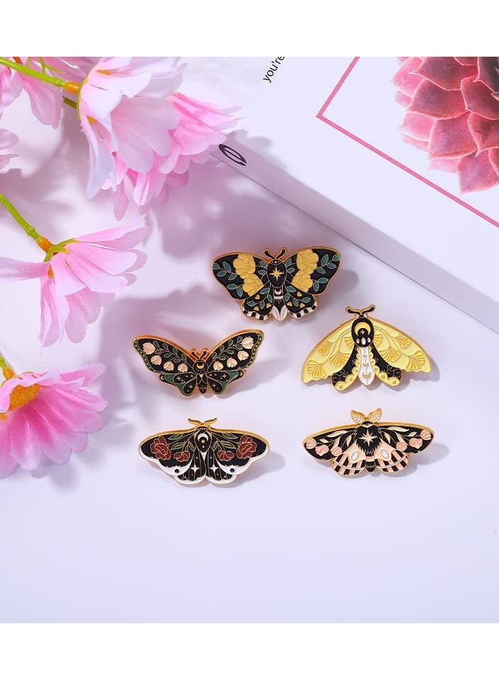 bu tterfly Enamel Pins Set Cool Horror Enamel Lapel Pins Brooches for Backpacks Steampunk Badge Jewelry for Women