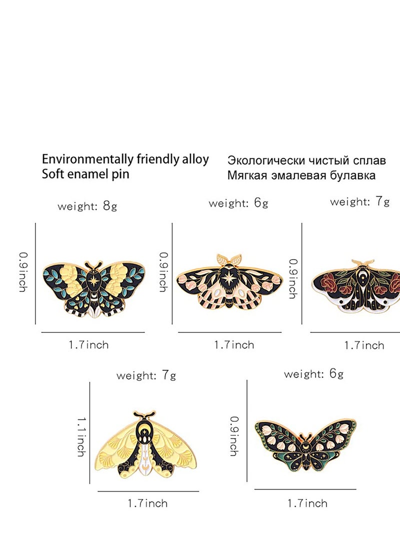 bu tterfly Enamel Pins Set Cool Horror Enamel Lapel Pins Brooches for Backpacks Steampunk Badge Jewelry for Women