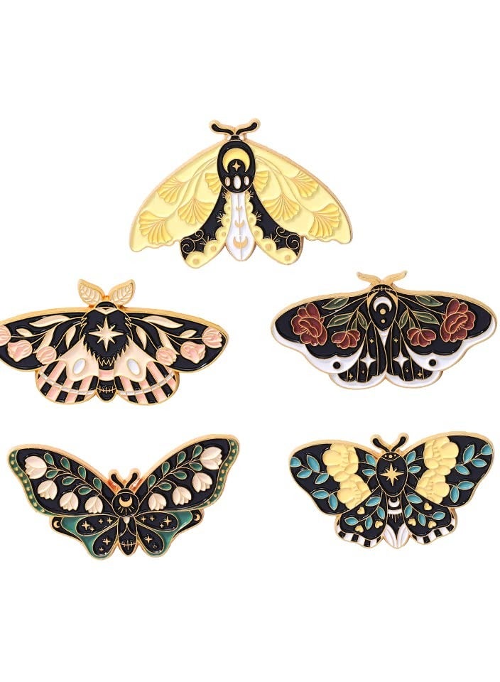 bu tterfly Enamel Pins Set Cool Horror Enamel Lapel Pins Brooches for Backpacks Steampunk Badge Jewelry for Women