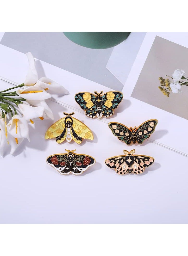 bu tterfly Enamel Pins Set Cool Horror Enamel Lapel Pins Brooches for Backpacks Steampunk Badge Jewelry for Women