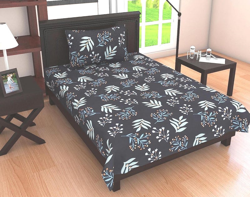 UmI. Brand Umi Super Soft Brushed Microfiber Cotton Single Bedsheet with Pillow CoverBedsheet 60X90Inches Pillow Cover 17X27Inches Bedsheet for Single Bed - Image 1