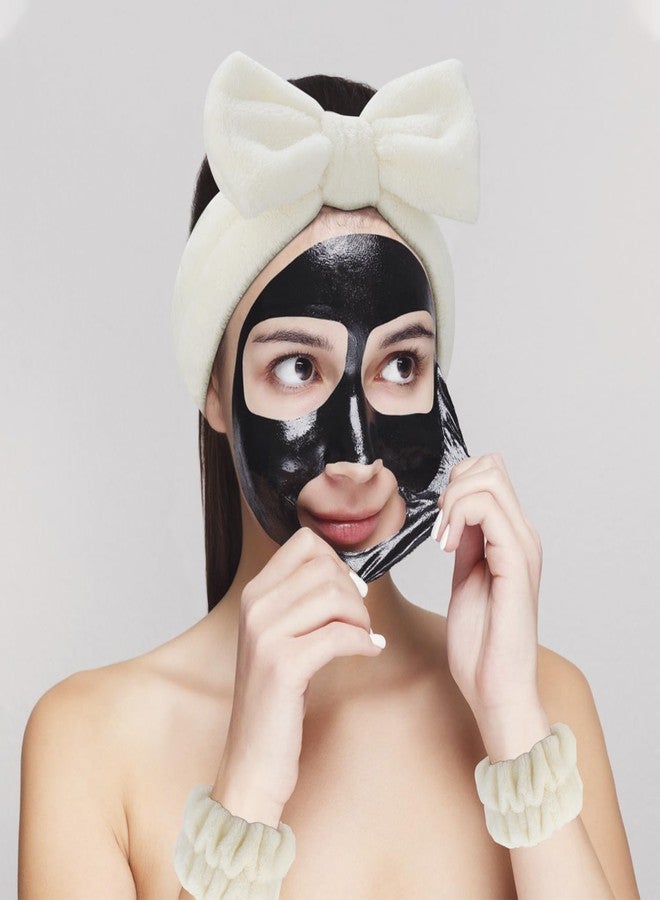 Hidak Spa Headband and Wrist Band Microfiber Skincare Makeup Headband and Wristband Set for Washing Face Facial Wristbands Wrist Wash Flannel Sweat Wrist Band. - Image 2