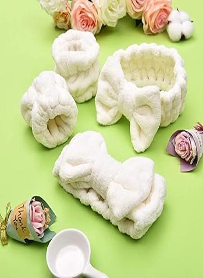 Hidak Spa Headband and Wrist Band Microfiber Skincare Makeup Headband and Wristband Set for Washing Face Facial Wristbands Wrist Wash Flannel Sweat Wrist Band. - Image 4