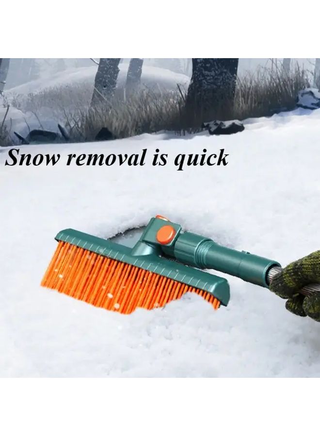 Heavy Duty Extendable Car Snow Brush Ice Scraper With 360 Rotating Head Black - Image 5