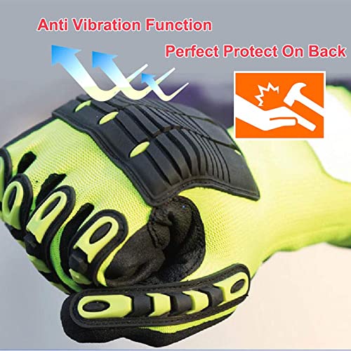 NMSafety Anti Vibration Oil-proof Cut Resistant Safety Work Glove, ANSI A5,Excellent Grip(Medium) - Image 4