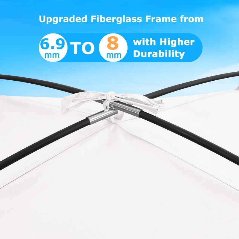 COMMOUDS Beach Tent Sun Shade for 3/4/6/8 Person, UPF 50+ Beach Sun Shelter Canopy Tent, Lightweight, Easy Set Up and Carry - Image 4