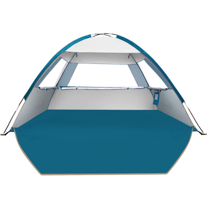 COMMOUDS Beach Tent Sun Shade for 3/4/6/8 Person, UPF 50+ Beach Sun Shelter Canopy Tent, Lightweight, Easy Set Up and Carry - Image 1