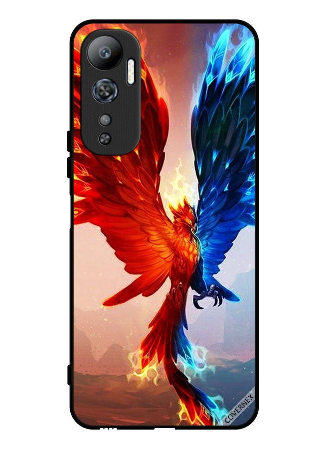 Covernex Protective Case Cover For Infinix Hot 20 4G Fire And Water Eagle Wallpaper - Image 1