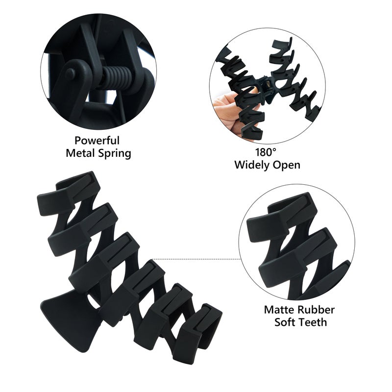 Sunolga 8PCS Hair Clips for Women, Flower Claw Clips for Thick Hair, Non-Slip Hair Accessories with Multi-Styles, Neutral Colors Hair Claw Clips and Variety Pack, Ideal for Girls - Image 3
