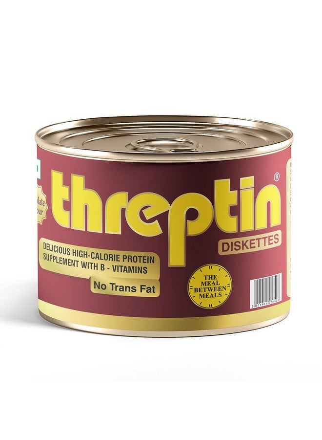 THREPTIN Diskettes Protein Biscuit High-Calorie Supplement Forfeited with B-Vitamins Tin Pack - 275 gm (Chocolate) - Image 1