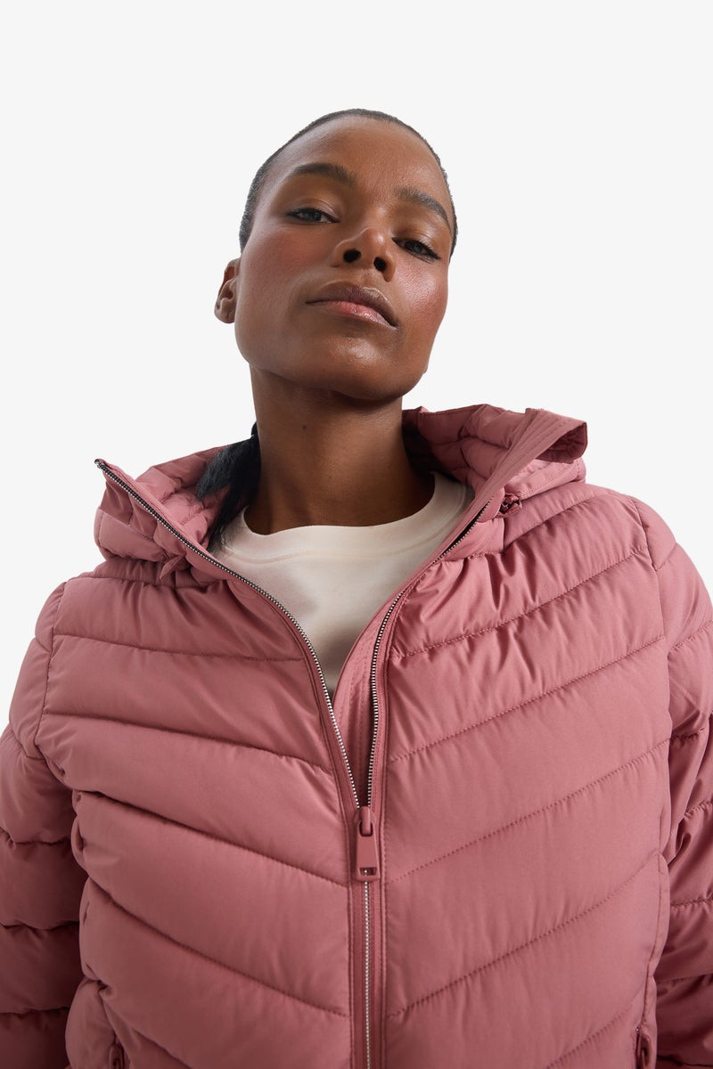 DeFacto Red Woman Water Repellent Regular Fit Puffer Jacket Casual - Image 4