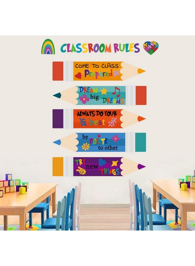 Casa Decor Colorful Inspirational Pen Wall Stickers Letter Wall Sticker Quote Removable Wall Decals Peel and Stick Wall Decor for Classroom School Kids Bedroom Playroom Nursery Wall Decoration - Image 2