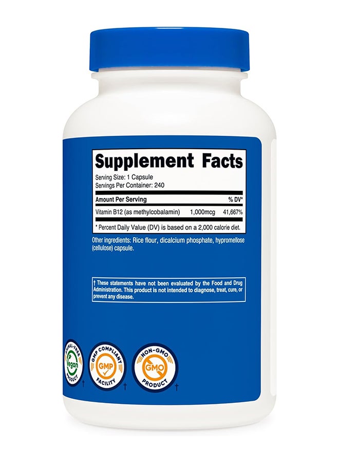فيتامين ب12 ميثيل كوبالامين 1000 ميكروجرام 240 كبسولة - Image 4