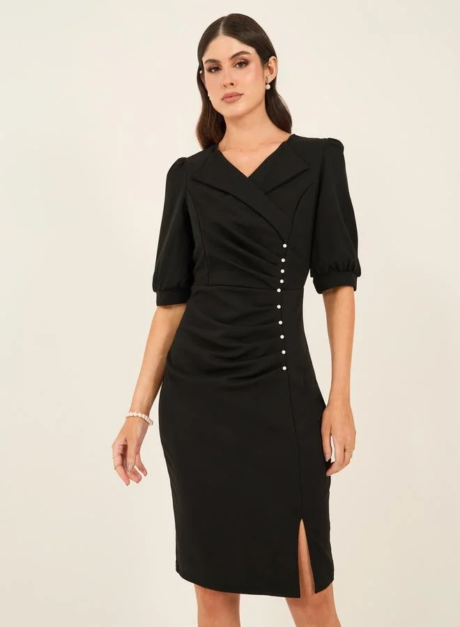 Styli Ruched Sheath Dress