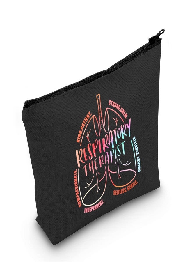 MNIGIU RT Cosmetic Bag Respiratory Therapist Gift Respiratory Nurse Makeup Zipper Pouch Bag for Pulmonologist Lung Therapist (RESPIRATORY THERAPIST) - Image 1