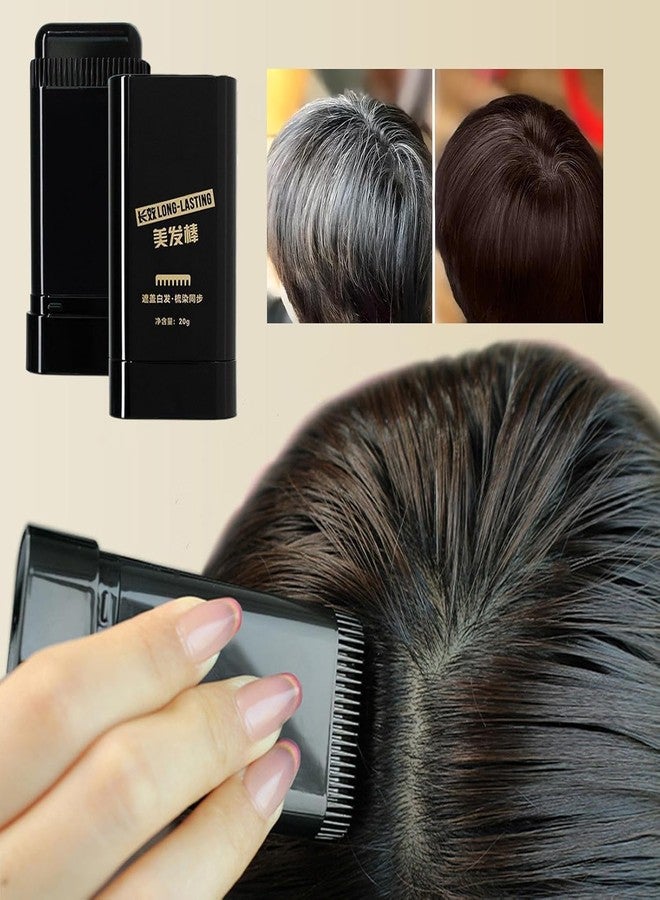 BACHUDO Hair Color Stick Safe and Convenient Comb Hair Dye, Waterproof and Sweat-Proof Hair Dye Comb, Portable Hair Colouring Comb, 2 in 1 Instant Dye for for All Hair Types Women & Men 1,Black (20g) - Image 2