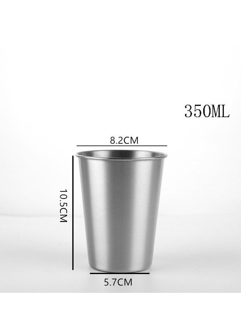 SISGL أكواب أطفال مع مصاصات مقاومة للتسرب، أكواب شرب من الفولاذ المقاوم للصدأ مع أغطية، أكواب سعة 12 أونصة للأطفال، 6 عبوات من أكواب الماء غير القابلة للكسر للأطفال والبالغين، للاستخدام في الهواء الطلق والداخل - Image 4