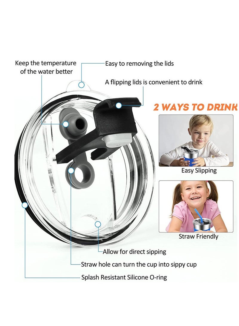 SISGL أكواب أطفال مع مصاصات مقاومة للتسرب، أكواب شرب من الفولاذ المقاوم للصدأ مع أغطية، أكواب سعة 12 أونصة للأطفال، 6 عبوات من أكواب الماء غير القابلة للكسر للأطفال والبالغين، للاستخدام في الهواء الطلق والداخل - Image 5