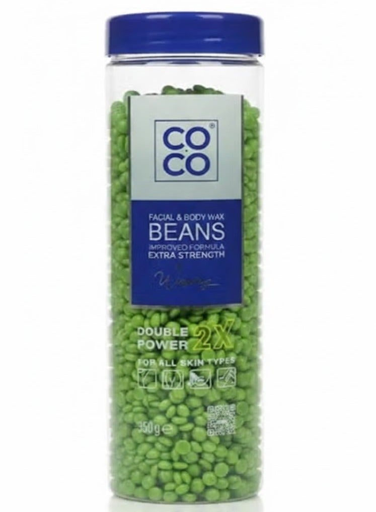 حبيبات شمع الوجه والجسم قوة مضاعفة - 2 × 350 جرام.