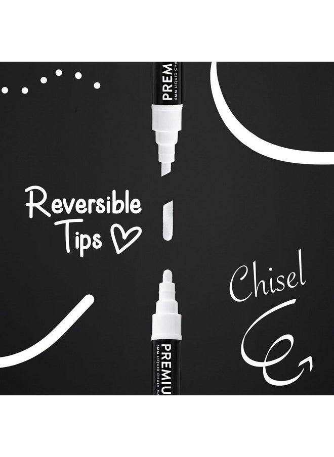 Savvy & Sorted White Liquid Chalk Markers Erasable 2Pk 3Mm Fine Tip Chalk Markers Chalk Pens Chalkboard Markers Bistro Chalk Marker Glass Window Markers Glass Board Markers Erasable Chalk Markers Fine Tip  - Image 4