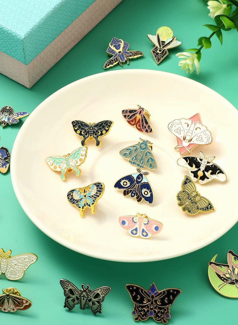 Punk Butterfly Enamel Pin Set - Unique Insect Lapel Pins with Safety Pin Design, Novelty Animal Accessories for Collars and Fashion Statements. - Image 4