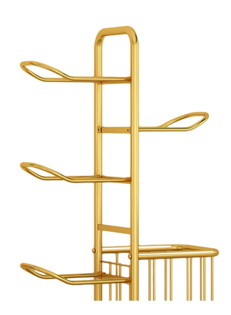 DubaiGallery Basketball Display Rack with Storage Basket for Household, Sports Equipment Rack Garage Sports Organizer Display Stand for Balls  - Image 4