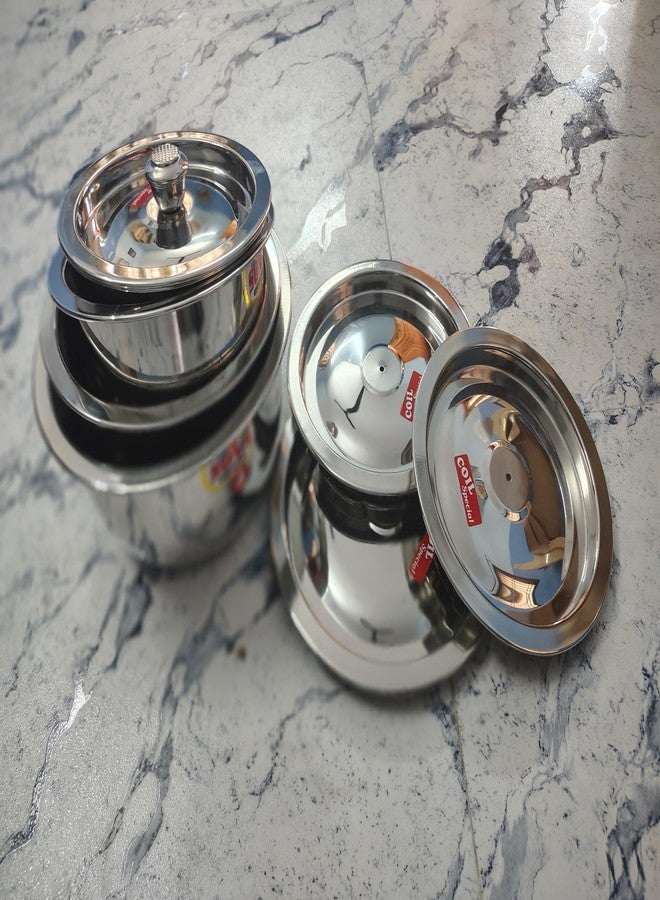 Stainless Steel Cookware Set with Lids, 4 Piece, 900ml, 1400ml, 1800ml, 2500ml, Heavy Gauge Storage Pots - Image 5