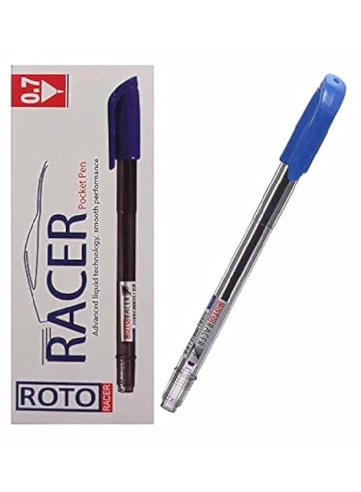 Racer Black Ballpoint Pen - Pack of 12 Pens