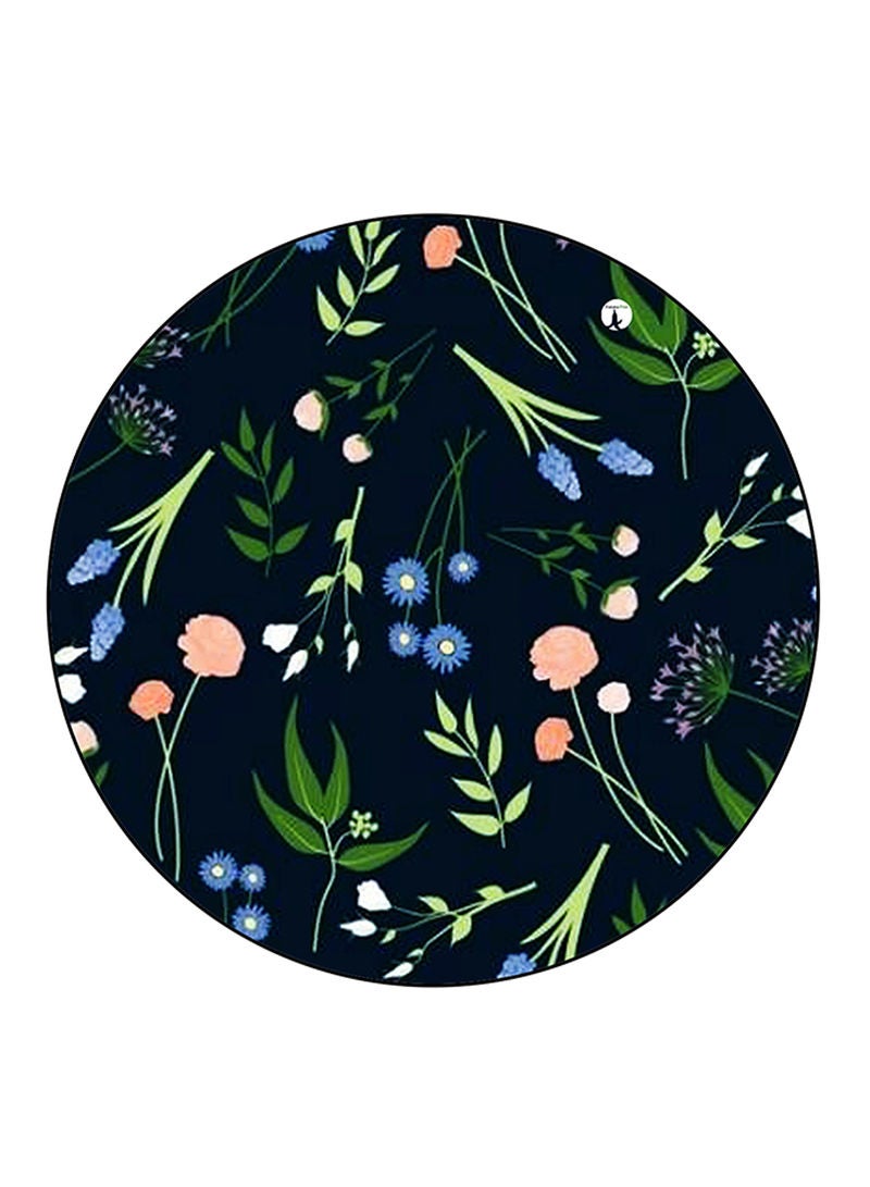 RKN Flowers Printed Fridge Magnet  Round  Multicolour - Image 1