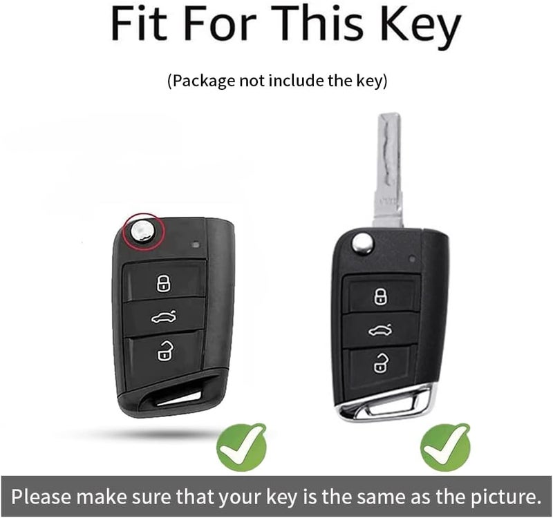 ONTTO Car Key Fob Cover for Audi A1 Sportback 2019-2021 - TPU Smart Key Holder with Keychain - Image 2