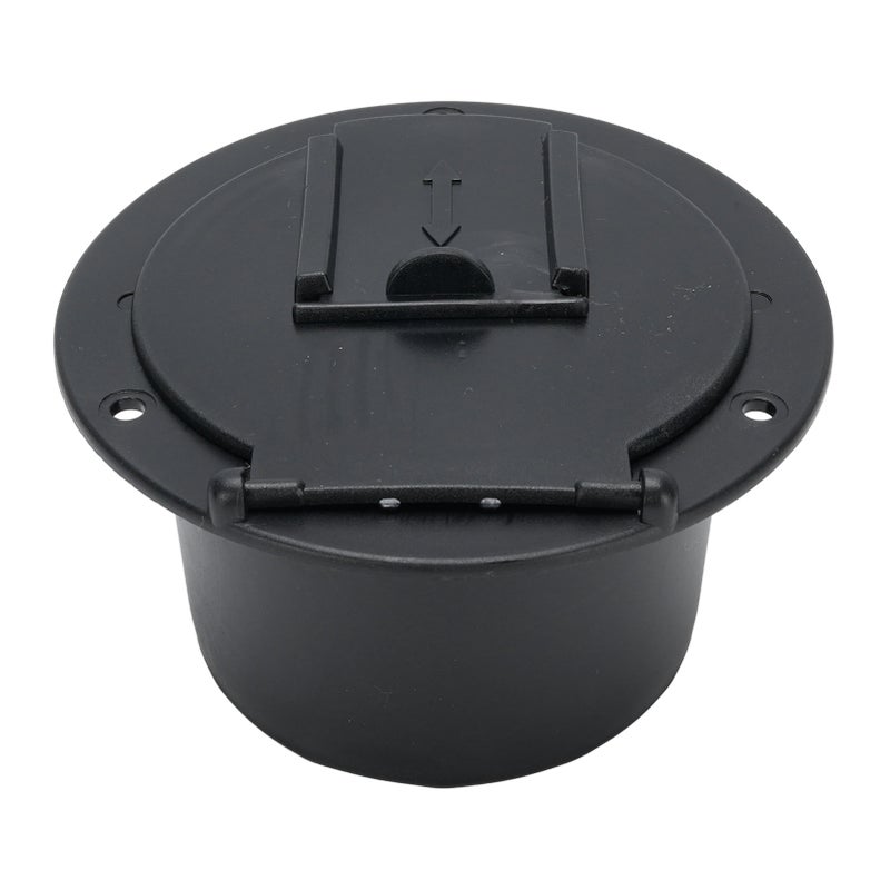 RV Power Cord Hatch Cover Protective Weatherproofing Easy Installation for Travel Tent Trailer Motorhome Garage Black - Image 5