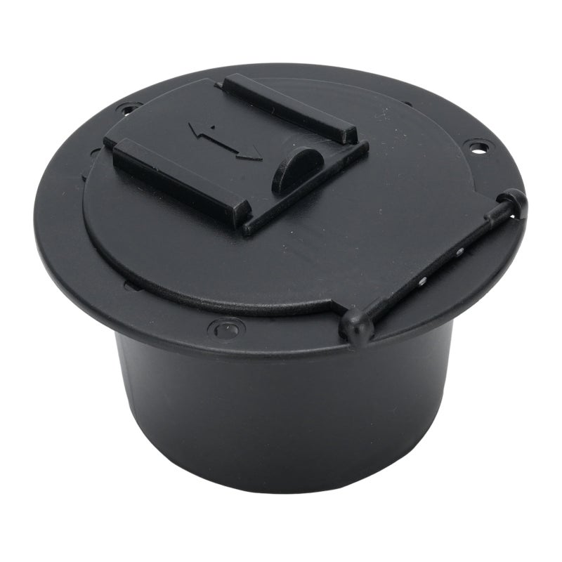 RV Power Cord Hatch Cover Protective Weatherproofing Easy Installation for Travel Tent Trailer Motorhome Garage Black - Image 4