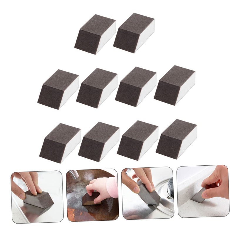 10Pcs Replaceable Emery Pads Multi Function Scrub Sponges For Kitchen Bathroom Cleaning - Image 4