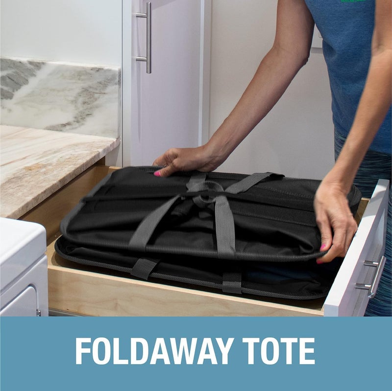 CleverMade Collapsible Laundry Caddy â€“ Foldable Laundry Hamper & Tote, XXL 64L Pop-Up Laundry Basket with Handles, Space-Saving Laundry Organizer for Home, Dorm, Closet & Travel, 2 Pack - Denim Gray - Image 5